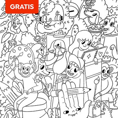 Descarga gratis ilustraciones para colorear #QuédateEnCasa