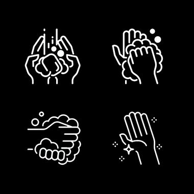 Vector Icons on Hand Washing and Hygiene #Stayathome