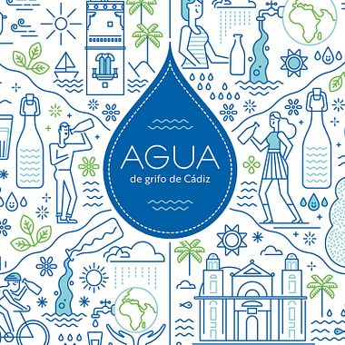 Proyectos Domestika: Diseño de identidad Aguas de Cádiz