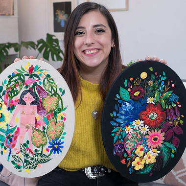 Tutorial Ilustración: cómo añadir detalles bordados a tus cuadros