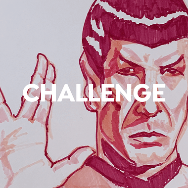 Challenge: dibujar al capitán Spock con tonos de rosa