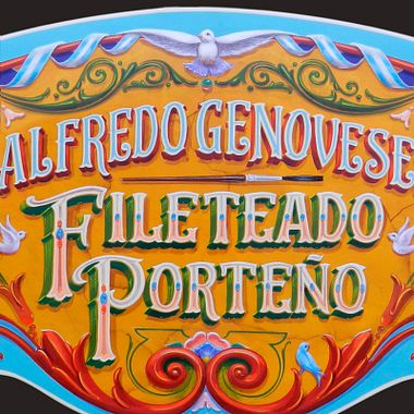 Descarga gratis una plantilla de alfabeto de fileteado porteño