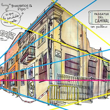 Tutorial Urban Sketching: diferentes técnicas de perspectiva
