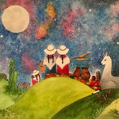 10 projetos do céu em aquarela pintados pela comunidade Domestika