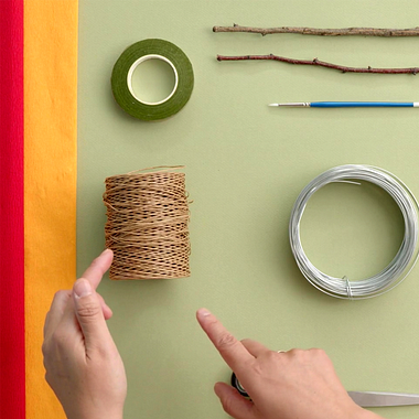 Materiales básicos para crear flores de papel