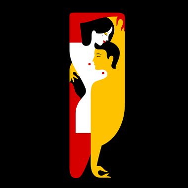 As letras do alfabeto transformadas em posturas do kamasutra