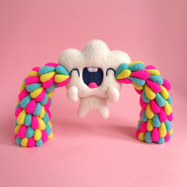 Cómo hacer una gota con la técnica del needle felting