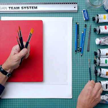 Materiales básicos para ilustración con acrílico