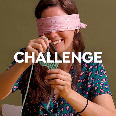 Challenge: criando uma peça de crochê de olhos fechados