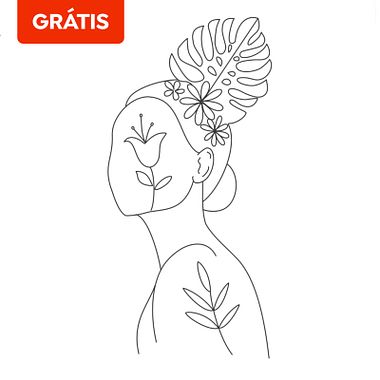 Download grátis: esboço para bordado inspirado no Carnaval