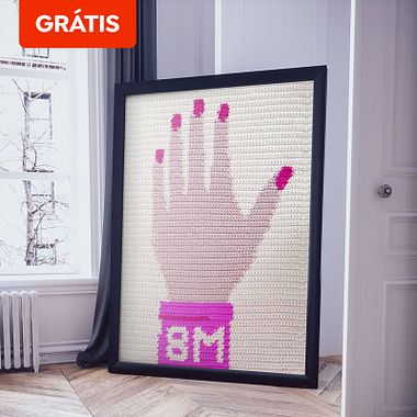 Download grátis: padrão para tricotar uma mão levantada para o 8M