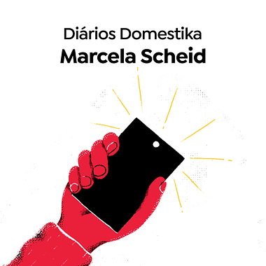 A artista Marcela Scheid, no Diários Domestika