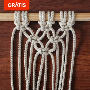 Download grátis: guia de macramê para criar nó duplo