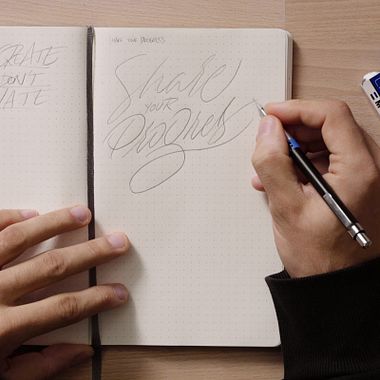 Tutorial Lettering: como criar um sketchbook de ideias