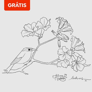 Download grátis: ilustração para colorir com técnicas de aquarela
