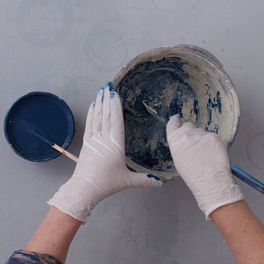 Tutorial DIY: técnica de coloração e marmorização com concreto