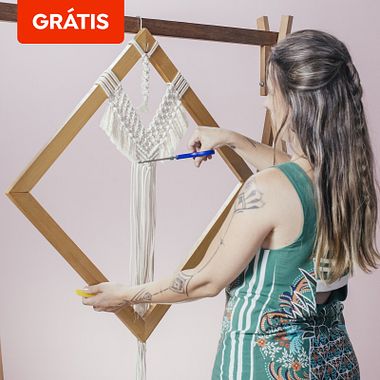 Download grátis: guia de macramê para amarra plana em molduras