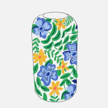 Descarga gratis un patrón floral para pintar sobre cerámica