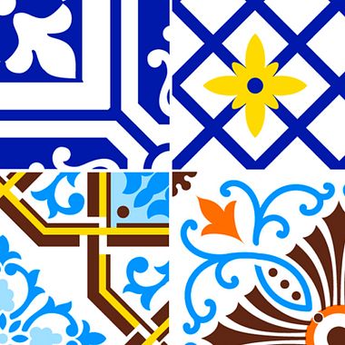 Free E-Book: Patterned Tile Coloring Book 