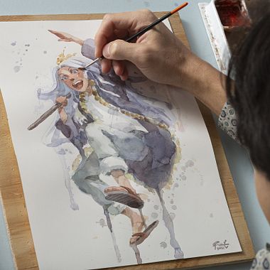 Materiais básicos para desenho de mangás em aquarela