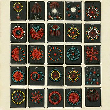 Fuegos artificiales japoneses: catálogo de ilustraciones gratis