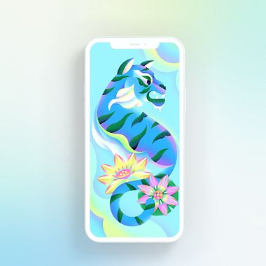 Get a Free Illustrated Tiger Wallpaper for Chinese New Year