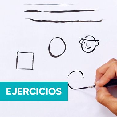 Ejercicios de tinta china con plumín y pincel para principiantes