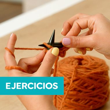 Ejercicios de Tejido para principiantes: punto arroz y punto bobo