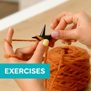 Knitting Exercises for Beginners: Rice Stitch and Garter Stitch