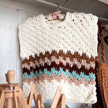 PDF gratis: patrón de crochet para tejer un chaleco crop