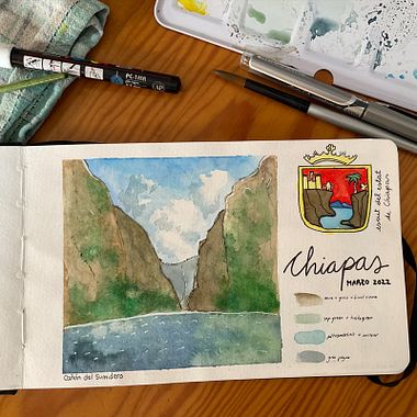 10 ejemplos de cuadernos de viaje ilustrados en acuarela