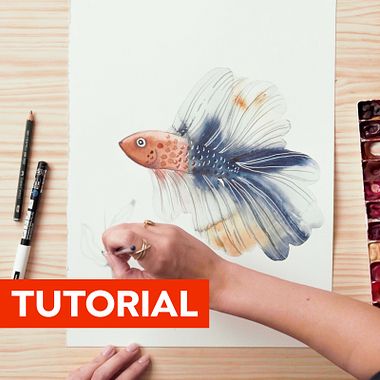 Tutorial: come dipingere un pesce con l’acquerello