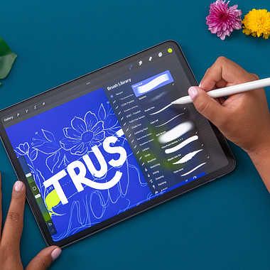 Free Brush Set for Drawing Letters in Procreate and Photoshop