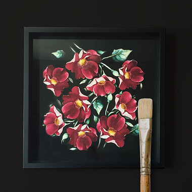 Watercolor Tutorial: textures with hairs and thorns