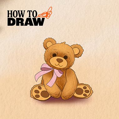 Free Tutorial: How To Draw A Teddy Bear