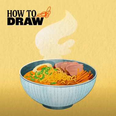 Free Tutorial: How To Draw a Ramen Bowl