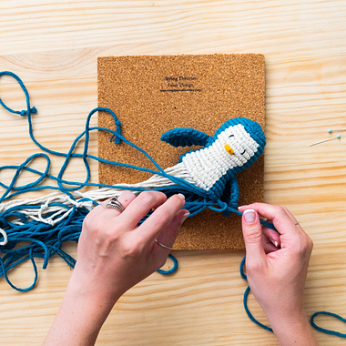 Free download: 3D penguin macramé pattern