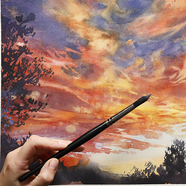 Watercolor Clouds Made Easy: Master Wet, Semi-Wet, and Dry Paper Techniques