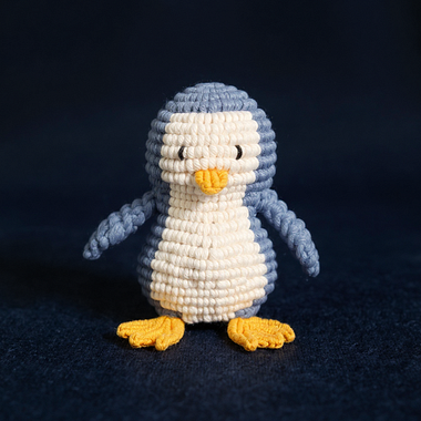 Patrón descargable: crea un pingüino 3D en macramé