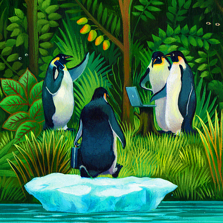 Técnicas de pintura acrílica para ilustração criativa. Curso de Ilustração por Jon Berkeley