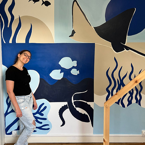 Ocean mural painting