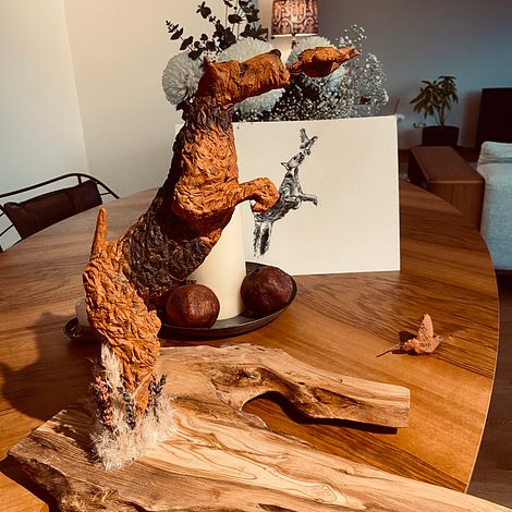 Airedale Terrier in the Field: Sculpture