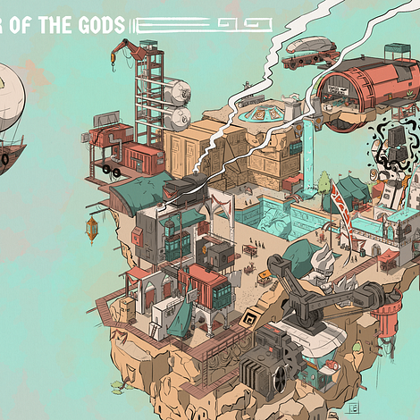 Bazaar of the Gods - A fantasy urban landscape