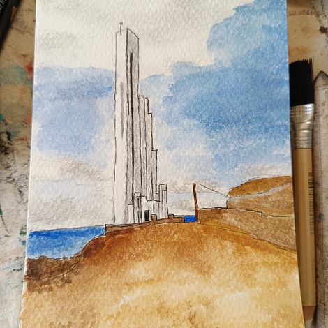 Urban sketching "Faro Punta del Hidalgo" 