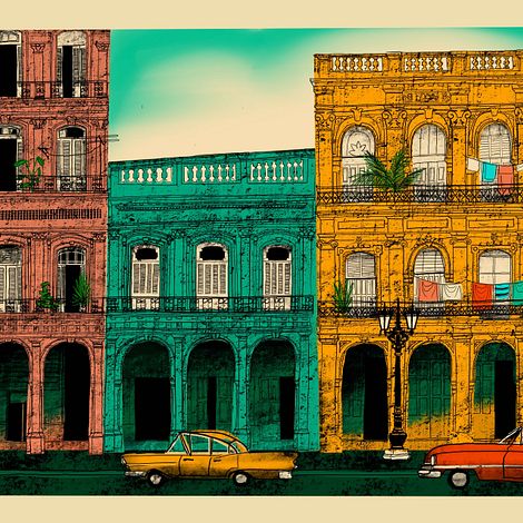 Drawing Colonial Buildings: step-by-step tutorial