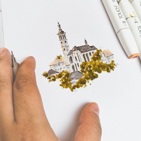 Quick Sketch with Alcohol Markers: The Perfect On-the-Go Technique