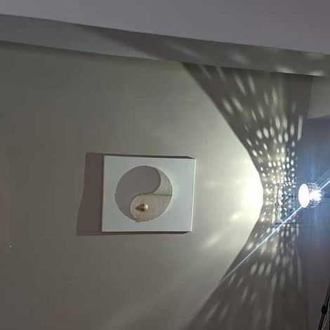 ying yang shadow casting to complete 3d milled from poplar block 