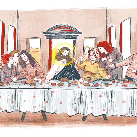 The last supper modernized 