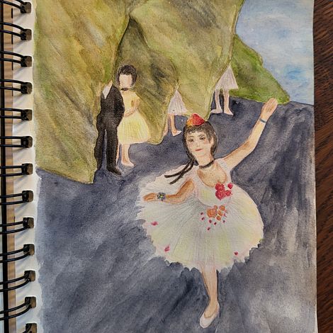 The Star - Dancer on the Stage. The original is made by Edgar Degas