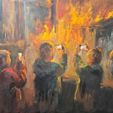 The house is burning, the old woman is combing her hair.